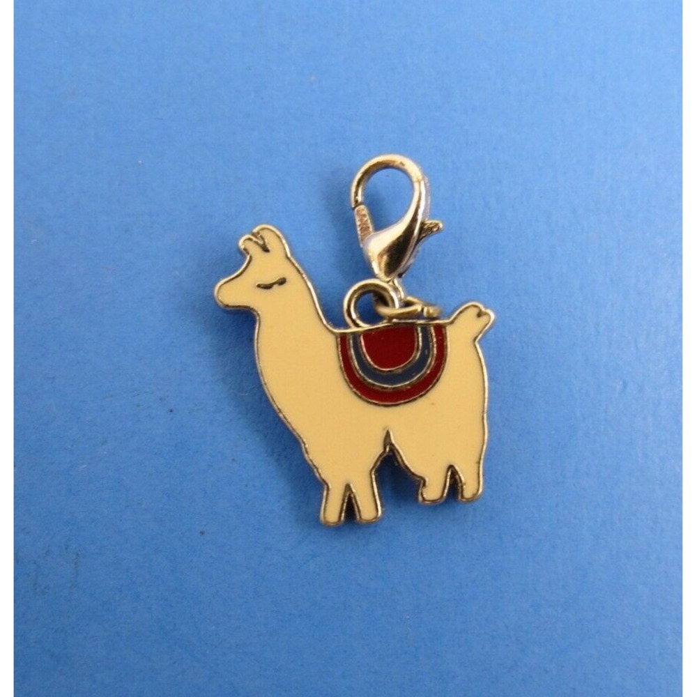 Sleeping White Rainbow Llama Bracelet Necklace Charm Pendant Keychain
